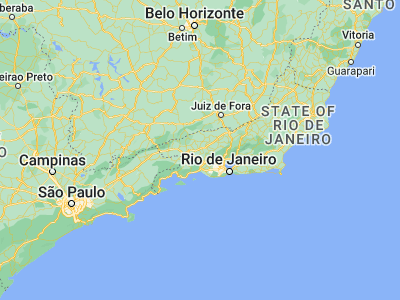 Map showing location of Barra do Piraí (-22.47, -43.82556)