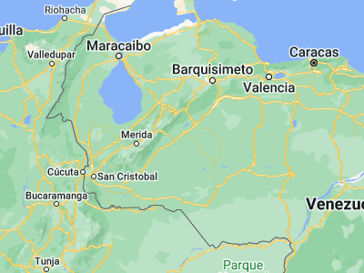 Map showing location of Barrancas (8.76868, -70.1122)