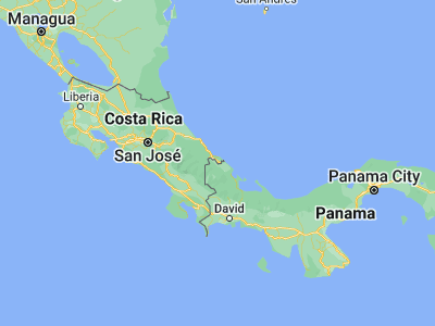 Map showing location of Barranco (9.51667, -82.7)