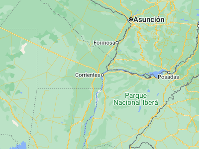 Map showing location of Barranqueras (-27.48299, -58.93579)