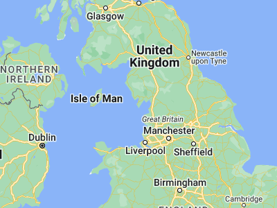 Map showing location of Barrow in Furness (54.11667, -3.23333)