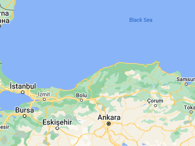Map showing location of Bartın (41.63583, 32.3375)