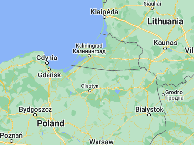 Map showing location of Bartoszyce (54.25354, 20.80819)