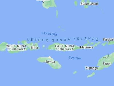 Map showing location of Baru Timur (-8.3083, 120.4912)