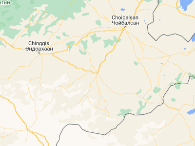 Map showing location of Baruun-Urt (46.68056, 113.27917)