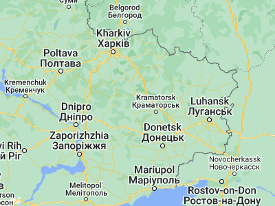 Map showing location of Barvinkove (48.9097, 37.02051)