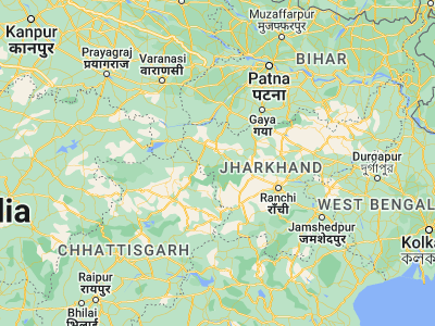 Map showing location of Barwādih (23.83333, 84.11667)