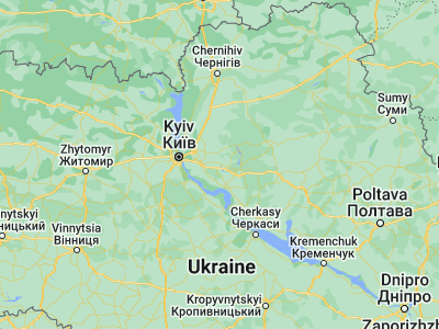 Map showing location of Baryshivka (50.36098, 31.32173)