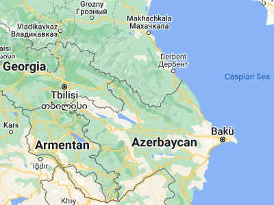 Map showing location of Baş Göynük (41.32278, 47.11333)