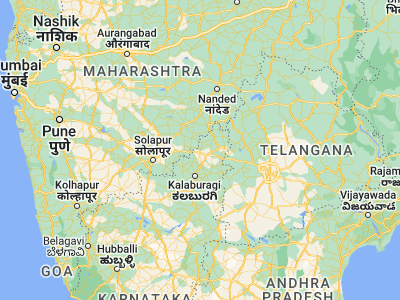 Map showing location of Basavakalyān (17.86667, 76.95)
