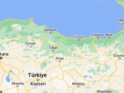 Map showing location of Başçiftlik (40.54694, 37.16917)