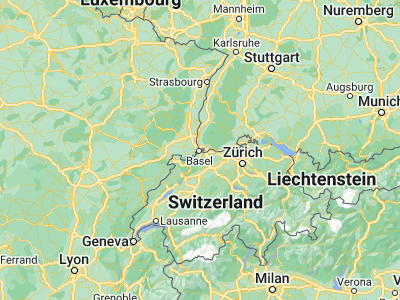 Map showing location of Basel (47.5584, 7.57327)