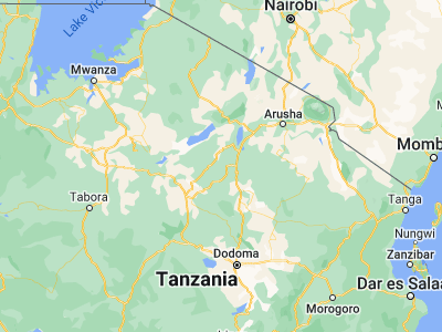 Map showing location of Bashanet (-4.23333, 35.41667)