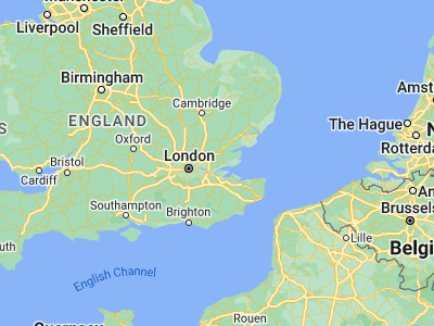 Map showing location of Basildon (51.56844, 0.45782)