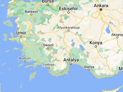 Map showing location of Başmakçı (37.89722, 30.01167)