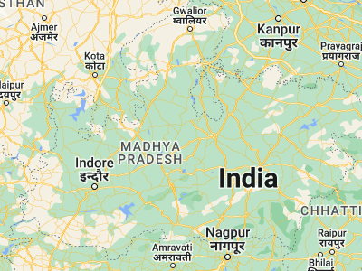 Map showing location of Bāsoda (23.85153, 77.93652)