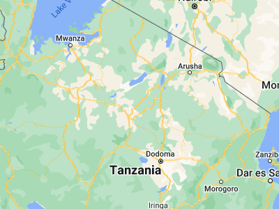 Map showing location of Basotu (-4.36667, 35.08333)