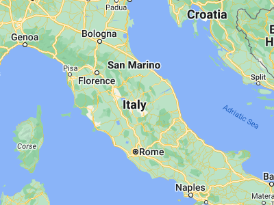 Map showing location of Bastia Umbra (43.06794, 12.54556)