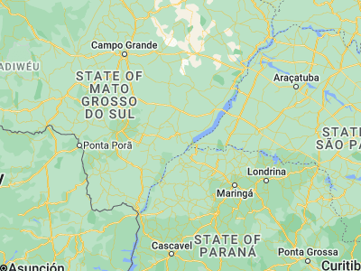 Map showing location of Bataiporã (-22.29528, -53.27111)