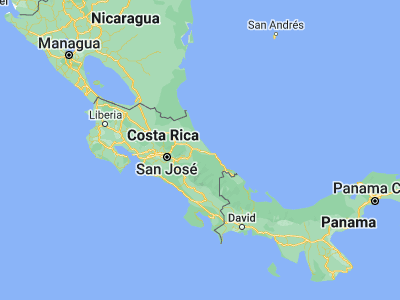 Map showing location of Batán (10.08444, -83.341)