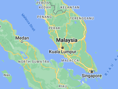 Map showing location of Batang Berjuntai (3.38333, 101.41667)