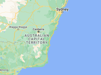 Map showing location of Batemans Bay (-35.70658, 150.17542)