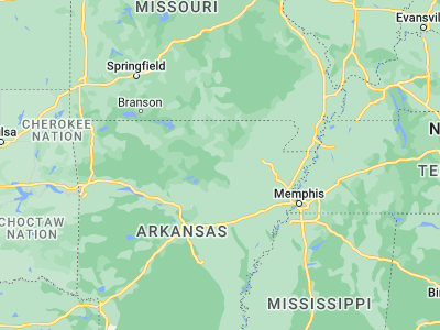 Map showing location of Batesville (35.7698, -91.64097)