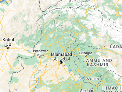 Map showing location of Batgrām (34.67719, 73.02329)