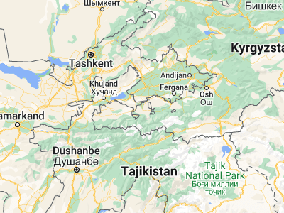 Map showing location of Batken (40.06259, 70.81939)