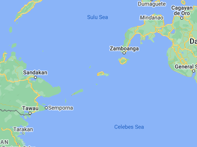 Map showing location of Bato Bato (6.0344, 120.9463)