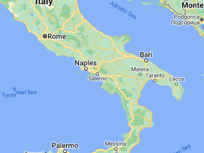 Map showing location of Battipaglia (40.61091, 14.98515)