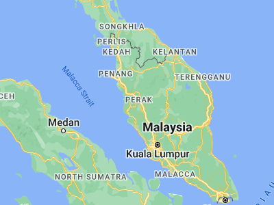 Map showing location of Batu Gajah (4.46916, 101.04107)