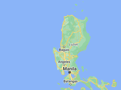 Map showing location of Bauang (16.53083, 120.33306)