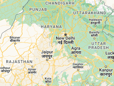 Map showing location of Bāwal (28.07129, 76.58179)