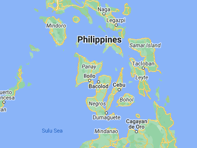 Map showing location of Bay-ang (11.03472, 122.94167)