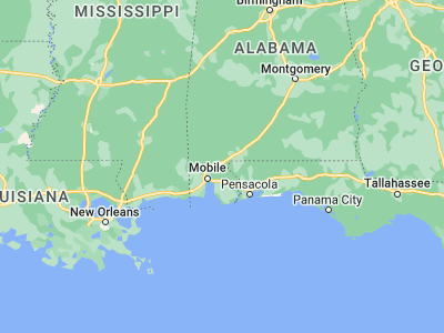 Map showing location of Bay Minette (30.88296, -87.77305)