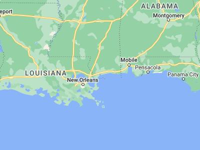 Map showing location of Bay Saint Louis (30.30881, -89.33005)