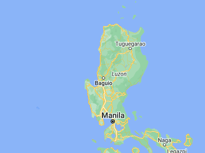 Map showing location of Bayabas (16.45, 120.51667)