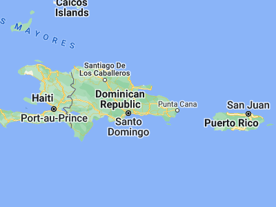 Map showing location of Bayaguana (18.75639, -69.63616)
