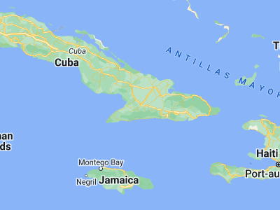 Map showing location of Bayamo (20.37917, -76.64333)