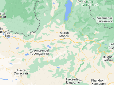 Map showing location of Bayan (49.43333, 99.6)