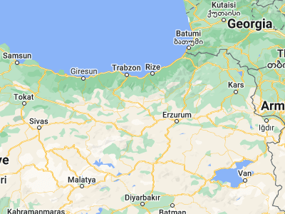 Map showing location of Bayburt (40.25889, 40.22778)