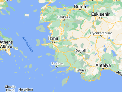 Map showing location of Bayındır (38.21741, 27.64744)