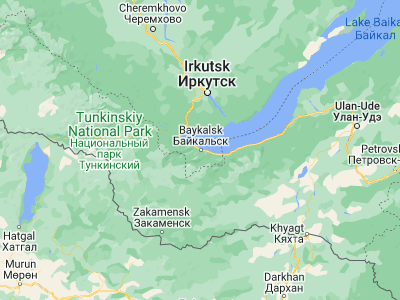 Map showing location of Baykal’sk (51.5151, 104.1402)