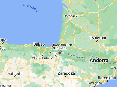 Map showing location of Bayonne (43.48333, -1.48333)