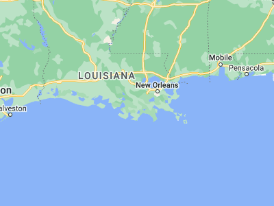 Map showing location of Bayou Cane (29.6241, -90.7512)
