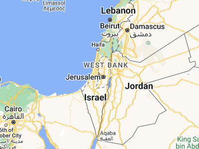 Map showing location of Bayt Liqyā (31.86958, 35.0654)