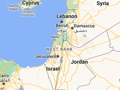 Map showing location of Bayt Qād (32.46968, 35.35626)