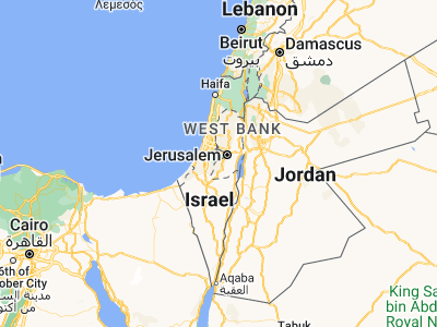 Map showing location of Bayt Ūlā (31.59618, 35.0296)