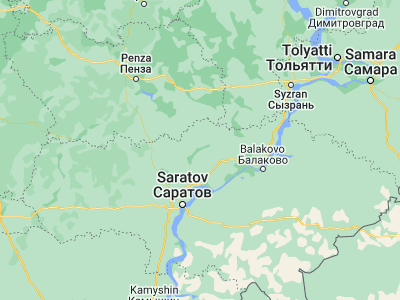 Map showing location of Bazarnyy Karabulak (52.26833, 46.41444)